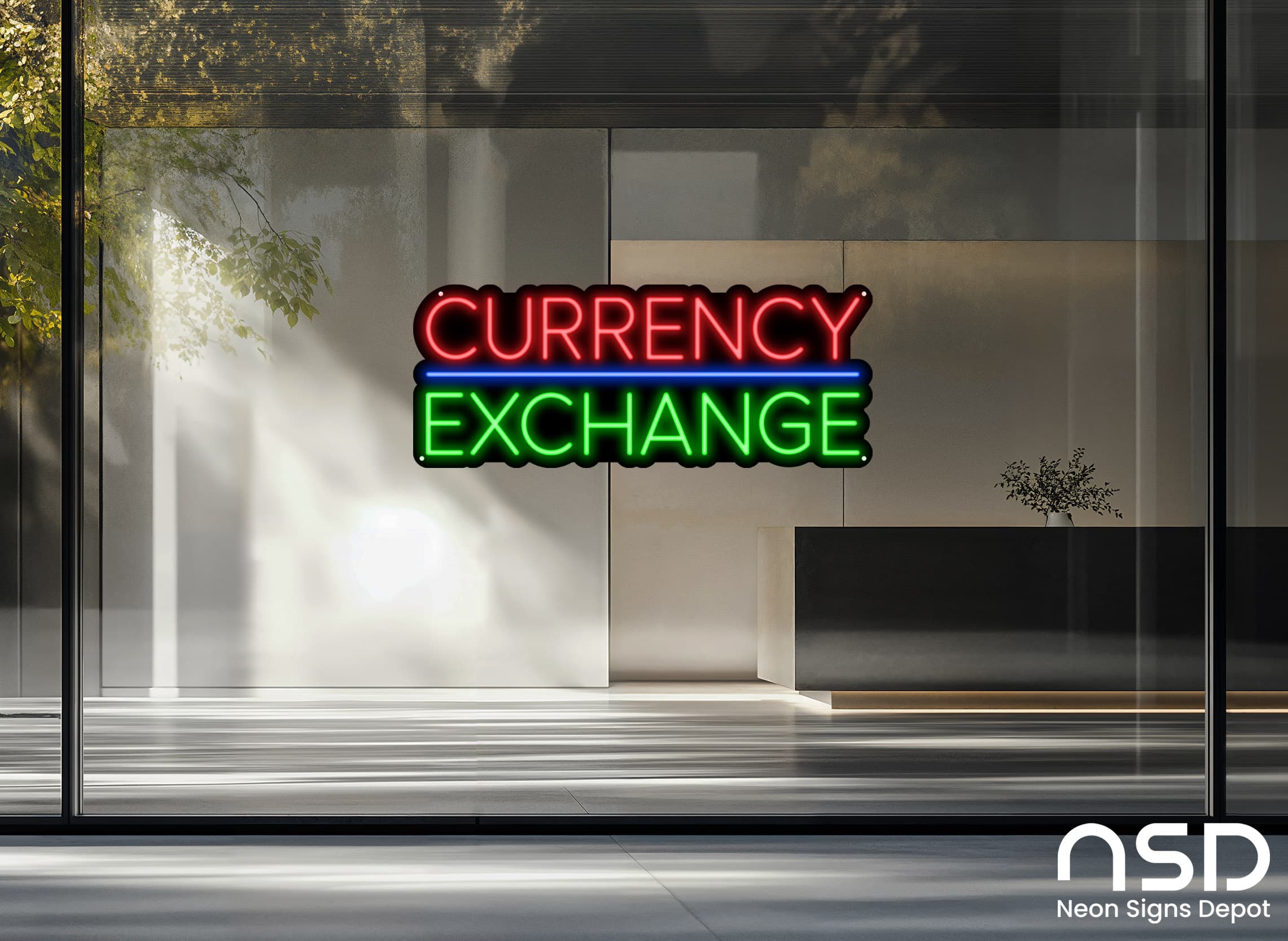 Currency Exchange Neon Sign