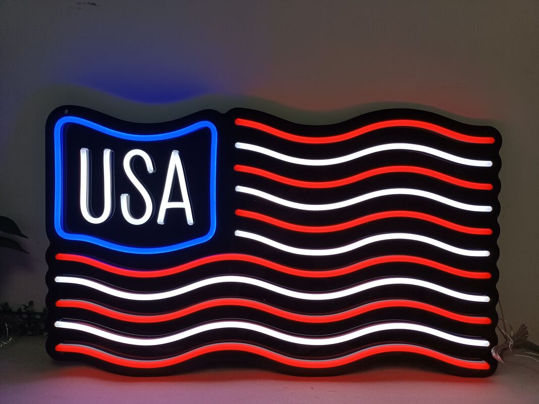 USA Flag neon sign, custom patriotic neon signs by Neon Signs Depot